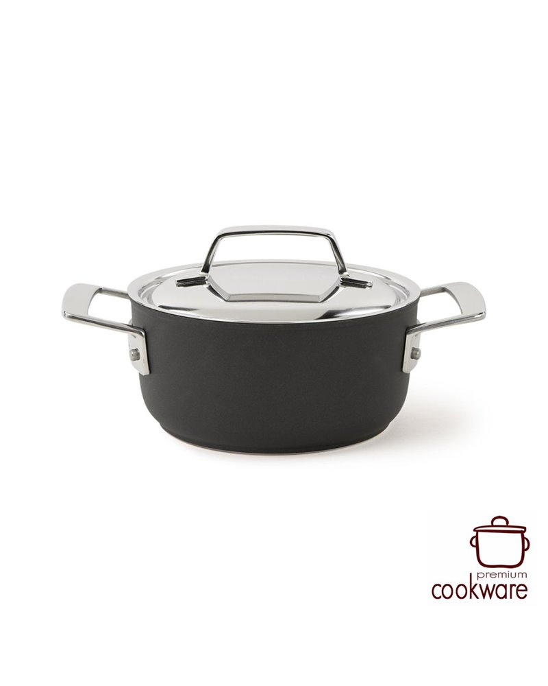 Duraslide titanium kookpot met roestvrijstalen deksel 20 cm