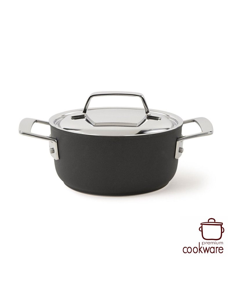 Duraslide titanium kookpot met roestvrijstalen deksel 24 cm