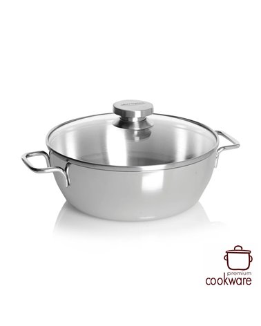 sudderpot met glazen deksel 24 cm