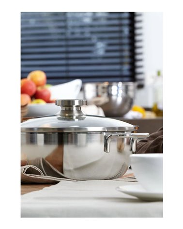 sudderpot met glazen deksel 28 cm
