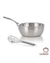 Demeyere Atlantis 7 - Conische sauteuse 20 cm + Cuisipro duoklopper