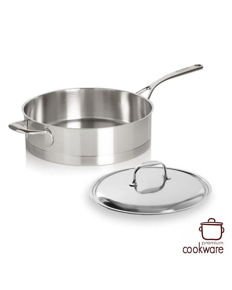Demeyere Atlantis 7 - Lage sauteuse met deksel 28 cm