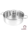 lage kookpot 24 cm - met glazen deksel - Apollo 7