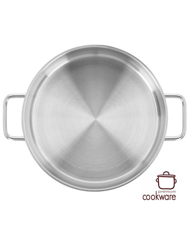 lage kookpot 24 cm - met glazen deksel - Apollo 7