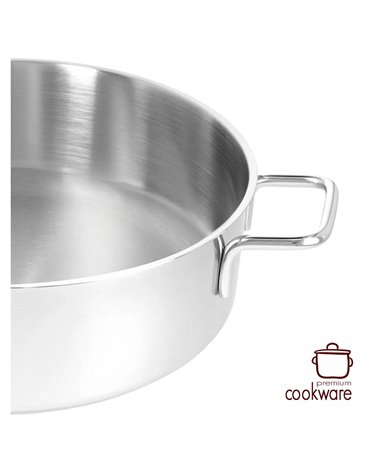 lage kookpot 24 cm - met glazen deksel - Apollo 7