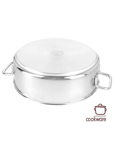 lage kookpot 24 cm - met glazen deksel - Apollo 7