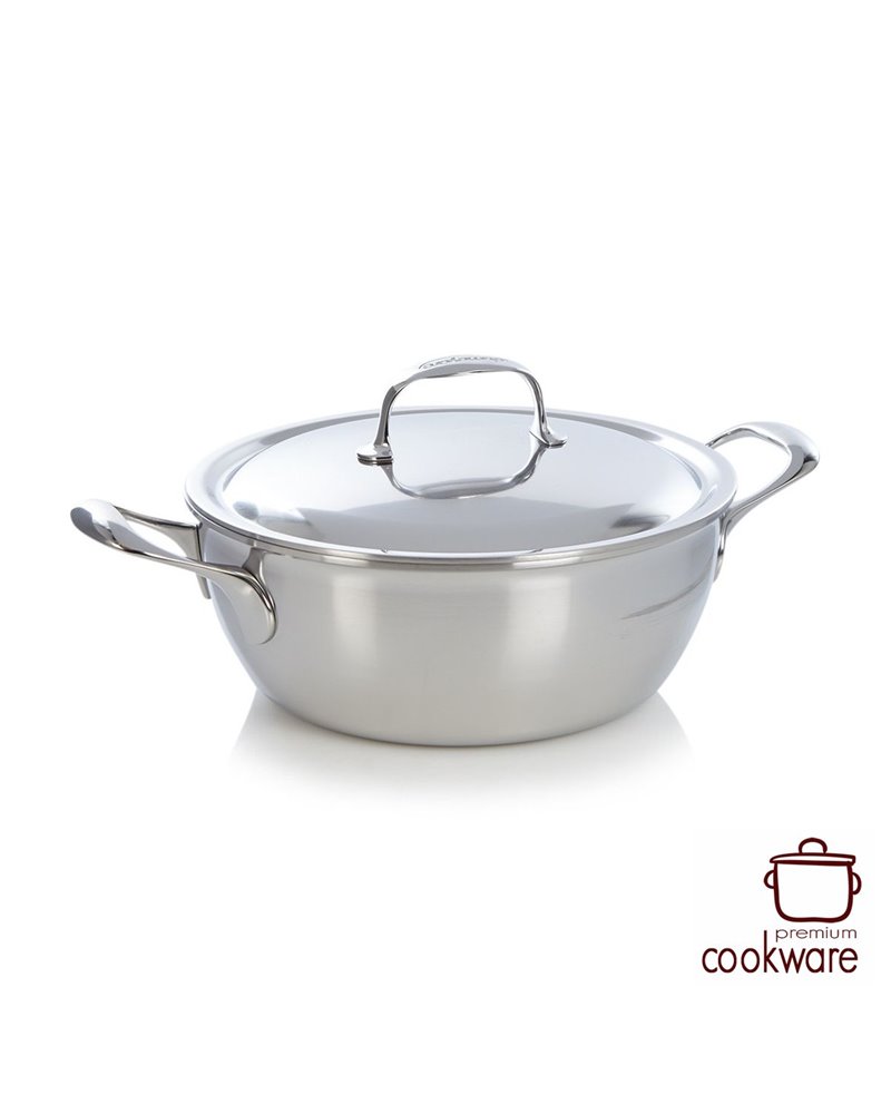 Demeyere Atlantis 7 - Conische sudderpot met dubbelwandig deksel 24cm