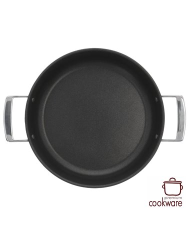 Duraslide titanium lage sauteerpan 28 cm met roestvrijstalen deksel