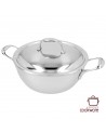 Conische sudderpot met dubbelwandig deksel 24 cm