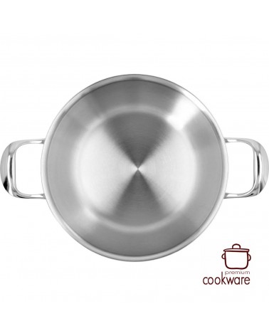Conische sudderpot met dubbelwandig deksel 24 cm