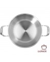 Conische sudderpot met dubbelwandig deksel 24 cm