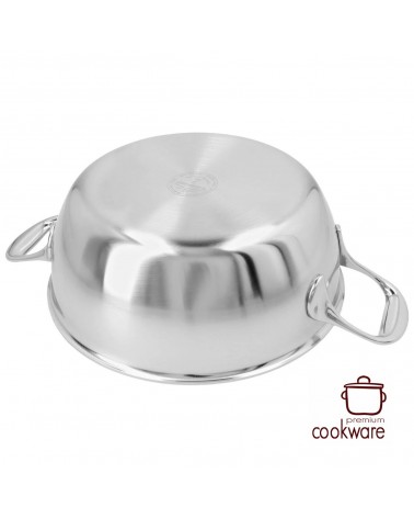 Conische sudderpot met dubbelwandig deksel 24 cm