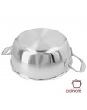 Conische sudderpot met dubbelwandig deksel 24 cm
