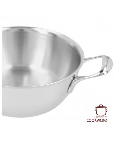 Conische sudderpot met dubbelwandig deksel 24 cm