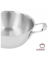 Conische sudderpot met dubbelwandig deksel 24 cm