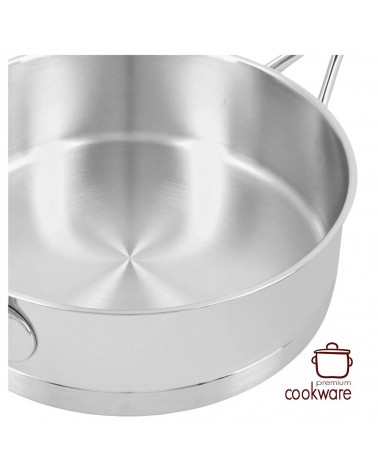Lage sauteuse met deksel 24 cm